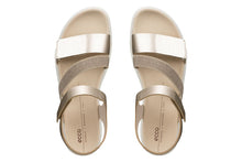 Load image into Gallery viewer, ECCO Flowt Pure White Gold Ladies Sandal
