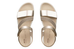 ECCO Flowt Pure White Gold Ladies Sandal