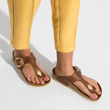Load image into Gallery viewer, BIRKENSTOCK Gizeh Big Buckle Cognac Oiled Leather Ladies Thong
