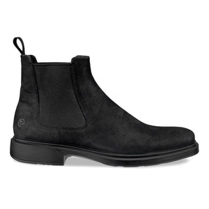 ECCO Helsinki 2 Black Nyala Leather Mens Pull On Boot