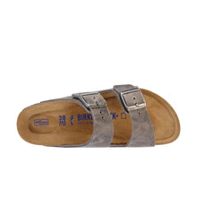 Load image into Gallery viewer, BIRKENSTOCK Arizona Soft Bed Iron Oiled Leather Slides
