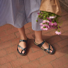 Load image into Gallery viewer, BIRKENSTOCK Mayari Semi Exquisite Black Amalfi leather

