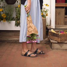 Load image into Gallery viewer, BIRKENSTOCK Mayari Semi Exquisite Black Amalfi leather
