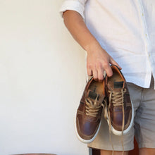 Load image into Gallery viewer, NAOT Swift Brown Mens Leather Lace Up Sneaker
