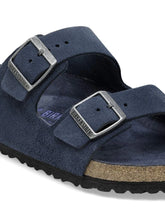Load image into Gallery viewer, BIRKENSTOCK Arizona New Navy Tonal Footbed Suede SFB Slides
