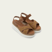 Load image into Gallery viewer, NAOT Pavlova Brown Combo Ladies Leather Sandal
