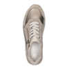 RIEKER Danielle N8114 Taupe/Bronze Ladies Leather Zip Sneaker