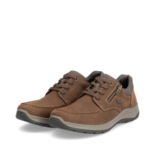 Load image into Gallery viewer, Rieker Biscuit 03601 Brown Nubuck Mens Lace/Zip Shoe

