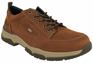 Rieker Brown Leather Mens Tex (Waterproof) Lace up Shoe