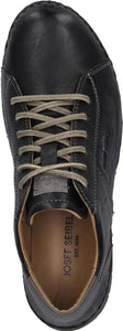 JOSEF SEIBEL Felicia 02 Black Leather Lace Up Walking Shoe