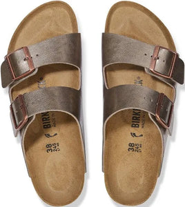 BIRKENSTOCK Arizona Graceful Taupe Birko Flor Ladies Slides