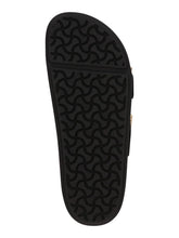 Load image into Gallery viewer, BIRKENSTOCK Arizona Droplet Buckle High Shine Black Leather Patent Slides
