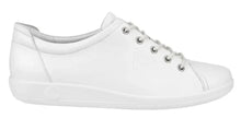 Load image into Gallery viewer, ecco soft 2.0 white ladies leather sneaker
