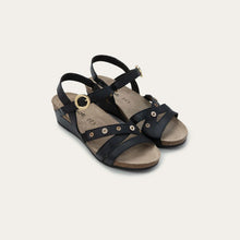 Load image into Gallery viewer, NAOT Sparkle Black Matte Ladies Leather Sandal
