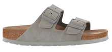 Load image into Gallery viewer, BIRKENSTOCK ARIZONA STONE COIN SUEDE SOFTBED SLIDES
