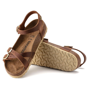 BIRKENSTOCK Kumba Cognac Oiled Leather Sandals