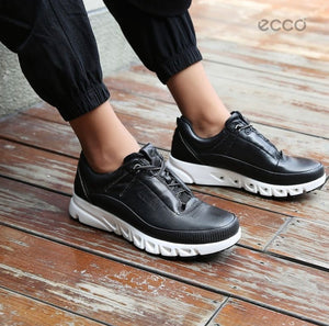 ECCO Multi Vent Low GTX Black Ladies Leather Gore-tex Sneakers