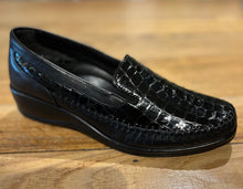 Load image into Gallery viewer, TESSELLI Irene Black Croc Ladies Patent Loafer | Soul 2 Sole Shoes
