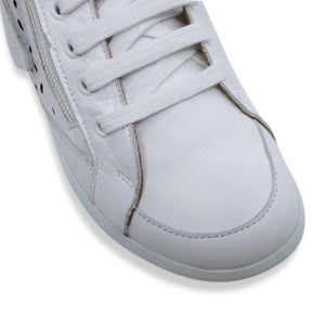 Tesselli XD Belair White Ladies Leather Zip Sneaker