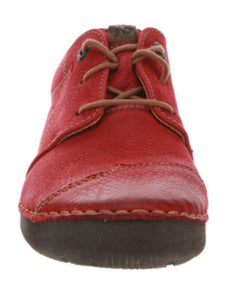JOSEF SEIBEL Fergey 20 Red Leather Lace Up Walking Shoe