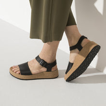 Load image into Gallery viewer, BIRKENSTOCK Glenda Black Ladies Smooth Leather (Papillio Platform Sandal)

