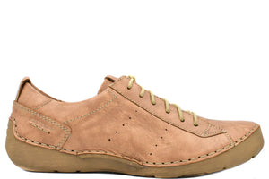 JOSEF SEIBEL Fergey 56 Cognac Leather Lace Up Walking Shoe