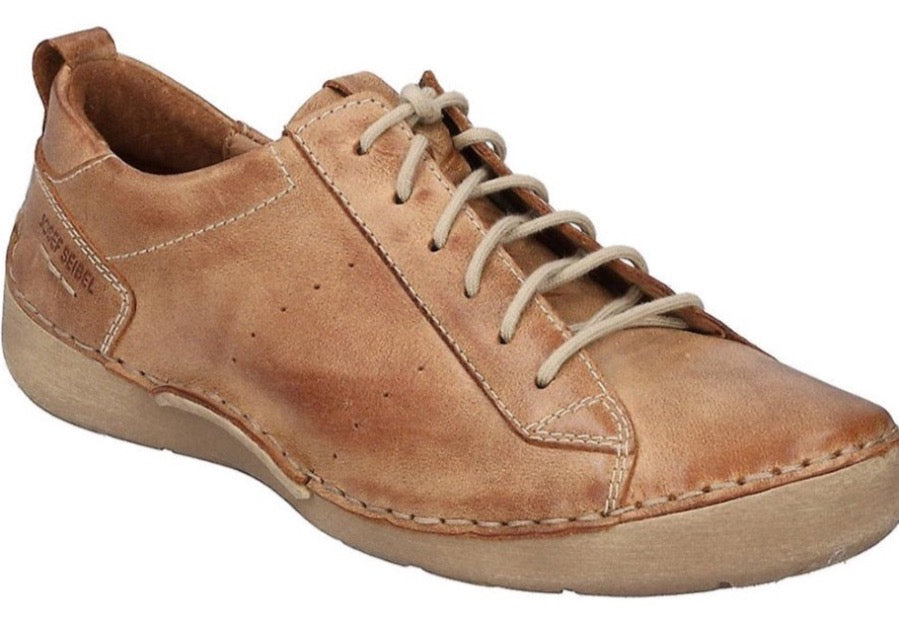 JOSEF SEIBEL Fergey 56 Cognac Leather Lace Up Walking Shoe | Soul 2 Sole Shoes