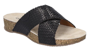 JOSEF SEIBEL Tonga 70 Black Leather Sandal | Soul 2 Sole Shoes