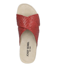 Load image into Gallery viewer, JOSEF SEIBEL Tonga 70 Red Leather Crossover Sandal
