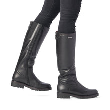 Load image into Gallery viewer, REMONTE by Rieker R6576 Womens Black Leather Long Zip Up Boot
