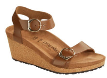Load image into Gallery viewer, Birkenstock Soley Ginger Brown Smooth Leather Wedge
