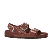 Load image into Gallery viewer, BIRKENSTOCK Milano Exquisite Hot Chocolate Embossed Leather Sandal
