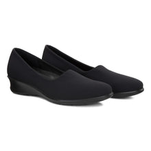 Load image into Gallery viewer, ECCO Felicia Black Textile Slip On Dress Shoe
