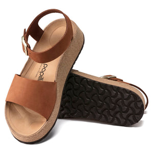 BIRKENSTOCK Glenda Pecan Ladies Nubuck (Papillio Platform Sandal)