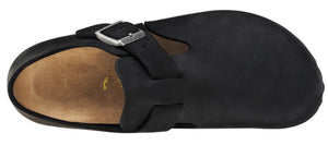 BIRKENSTOCK London Black Oiled Leather Shoes