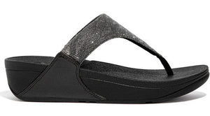 Fitflop Lulu Glitz Black Sandal | Soul 2 Sole Shoes