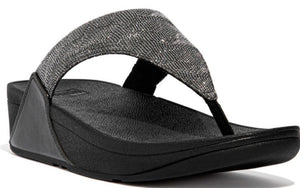 FITFLOP Lulu Glitz Black Sandal | Soul 2 Sole Shoes
