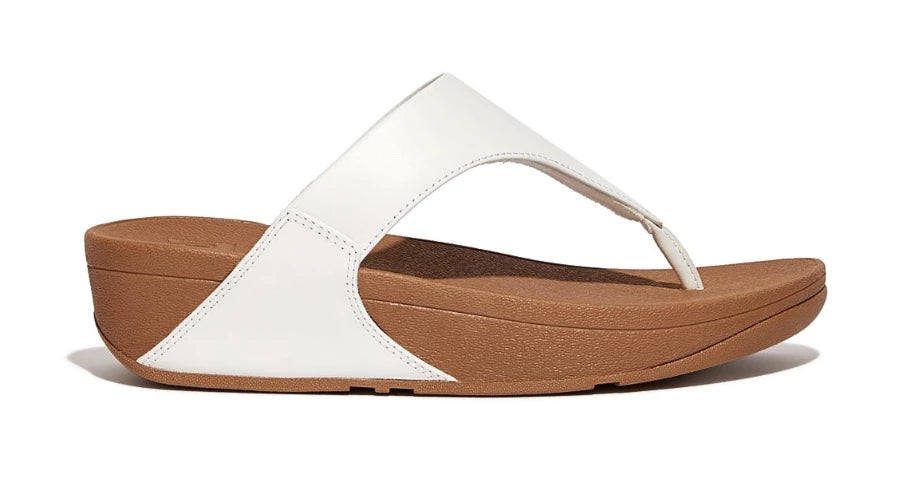 Fitflop Lulu White Leather Sandal | Soul 2 Sole Shoes