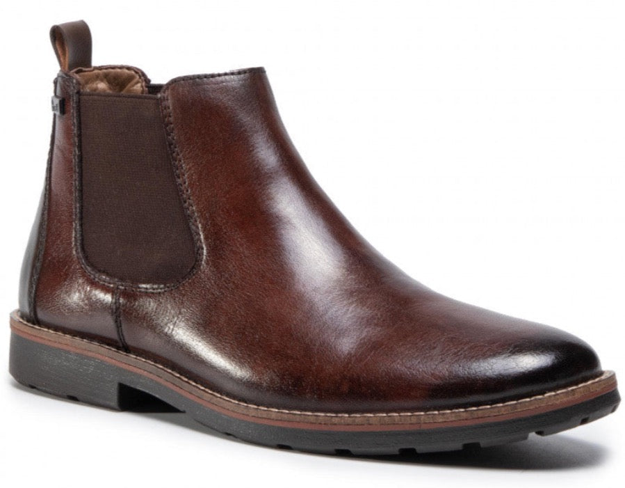 Rieker Mens Leather Chelsea pull on boot