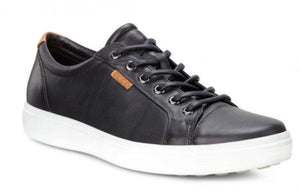 ECCO Soft 7 Ladies Leather Sneaker, Black / White