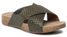 Load image into Gallery viewer, JOSEF SEIBLE TONGA 70 WOMENS CROSSOVER LEATHER SANDAL IN OLIVE
