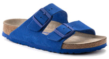 Load image into Gallery viewer, ARIZONA SFB ULTRA BLUE SUEDE SLIDES
