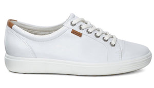 ECCO Soft 7 Ladies Leather Sneaker in White
