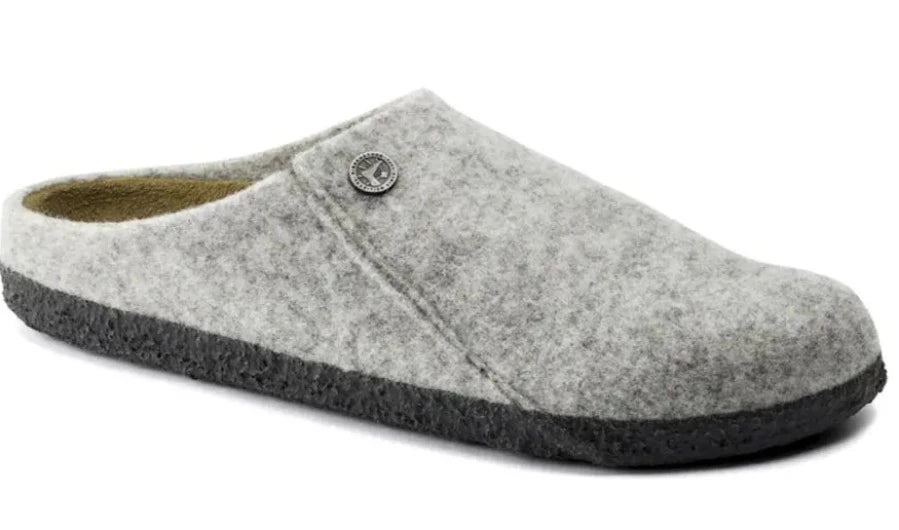 BIRKENSTOCK Zermatt Wool Felt Light Grey Slipper SOUL 2 SOLE